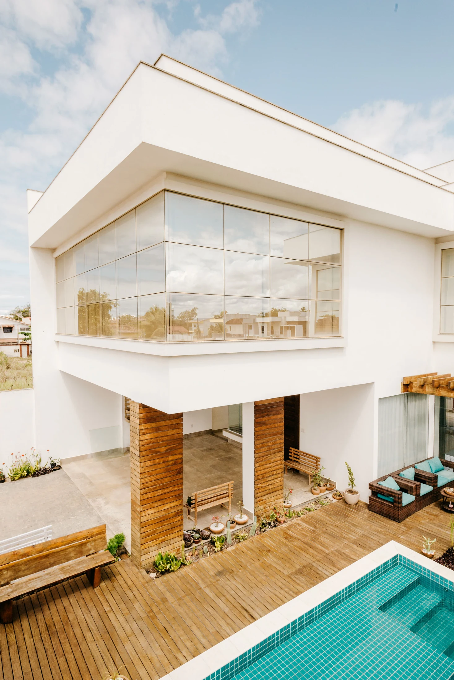 Modern home exterior, licensed sample imagery